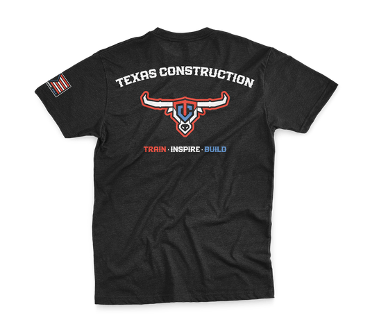 American Traditional TC Support Tee - Texas Construction School Support Store