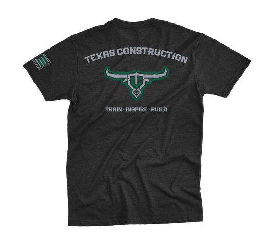 Victory Green & Grey TC Graphic Tee - Texas Construction School Support Store